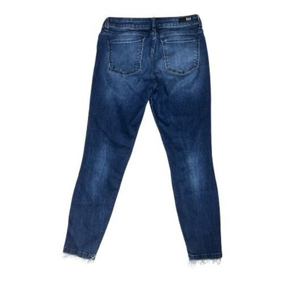 Kut From The Kloth DONA Ankle Skinny Blue Jeans Size 6 Distressed Cotton Stretch - Picture 4 of 11